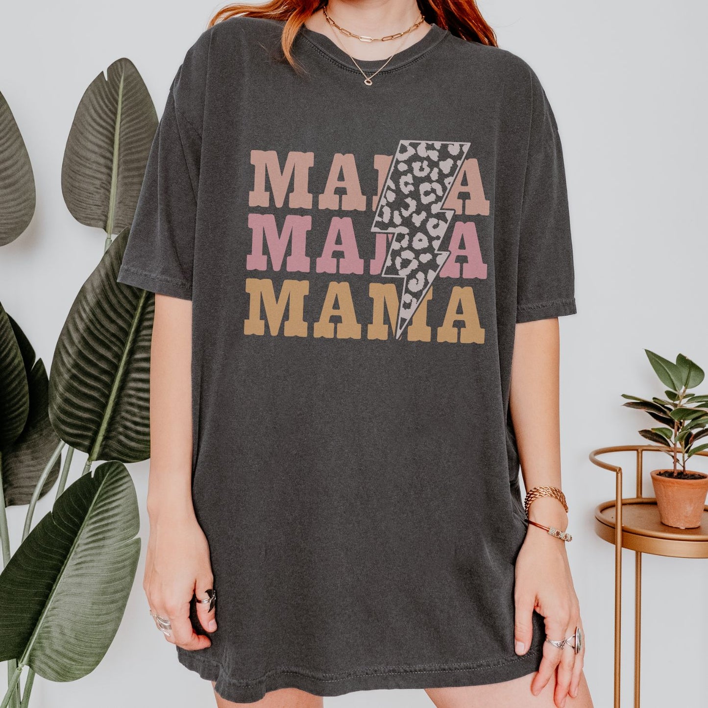 Mama Stacked Lightning T-Shirt