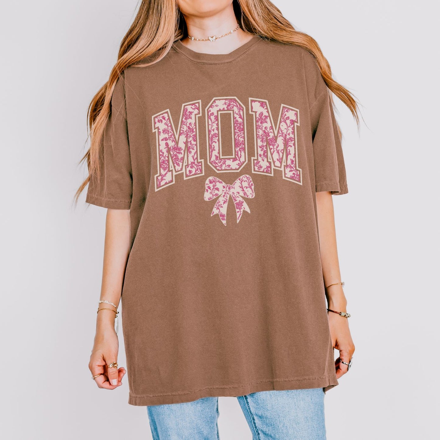 Mom Chinoiserie Pink T-Shirt