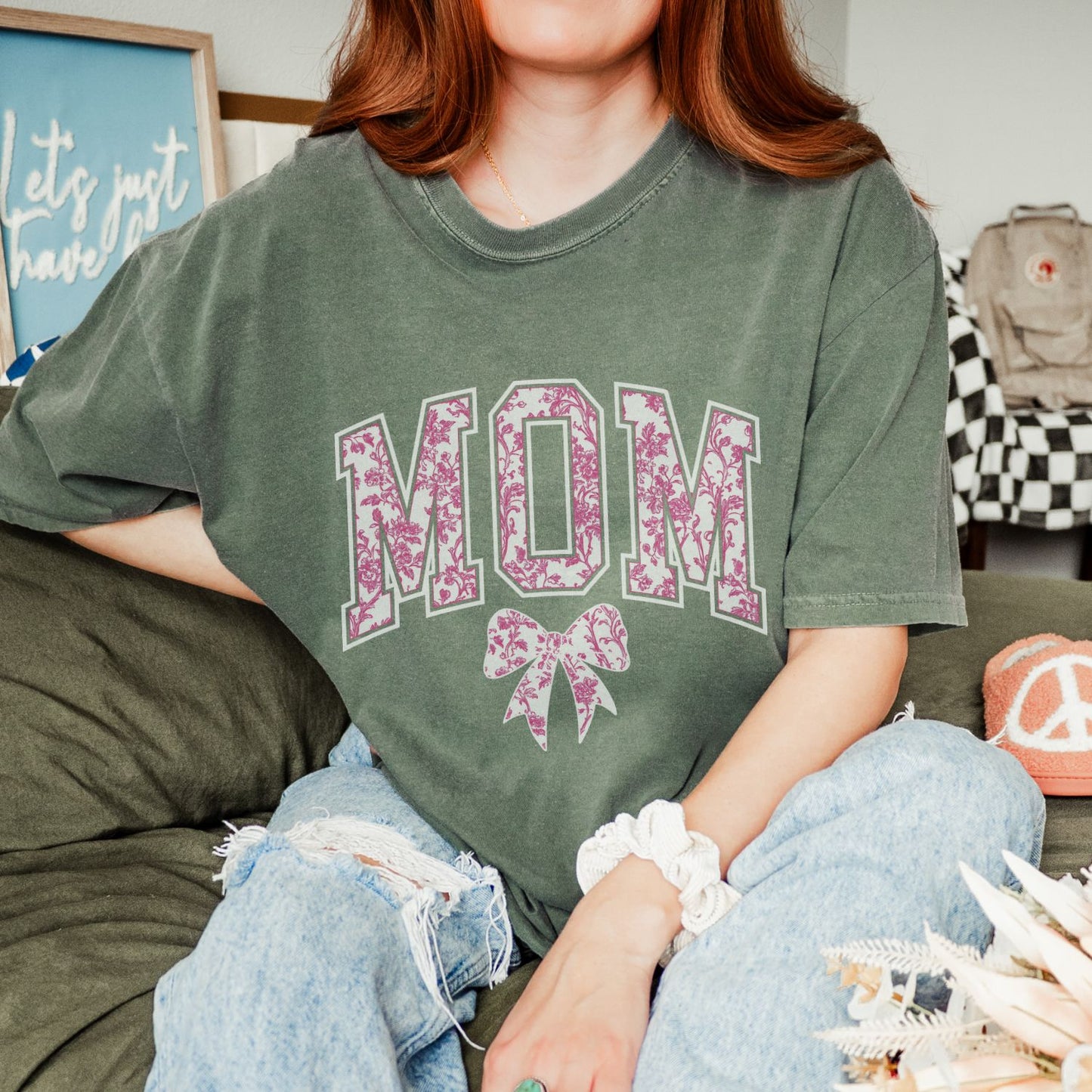 Mom Chinoiserie Pink T-Shirt