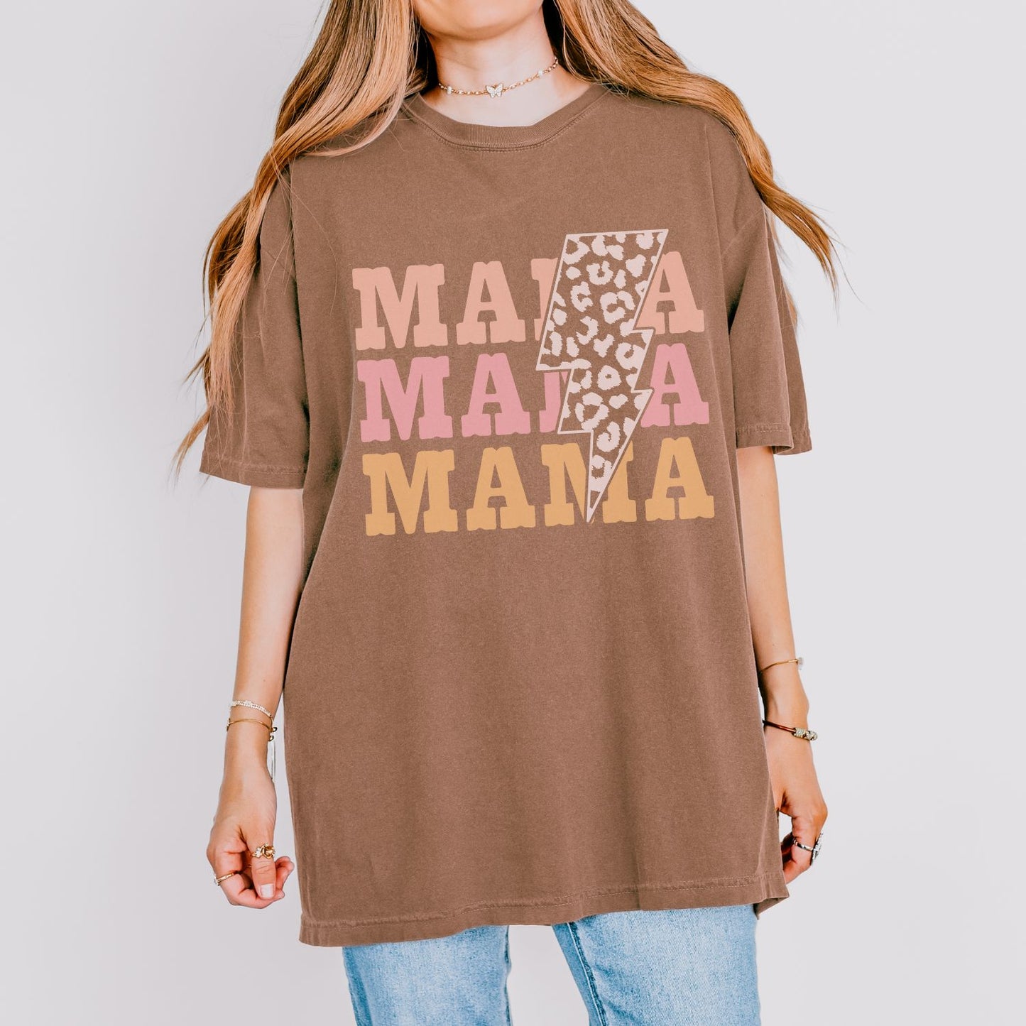 Mama Stacked Lightning T-Shirt