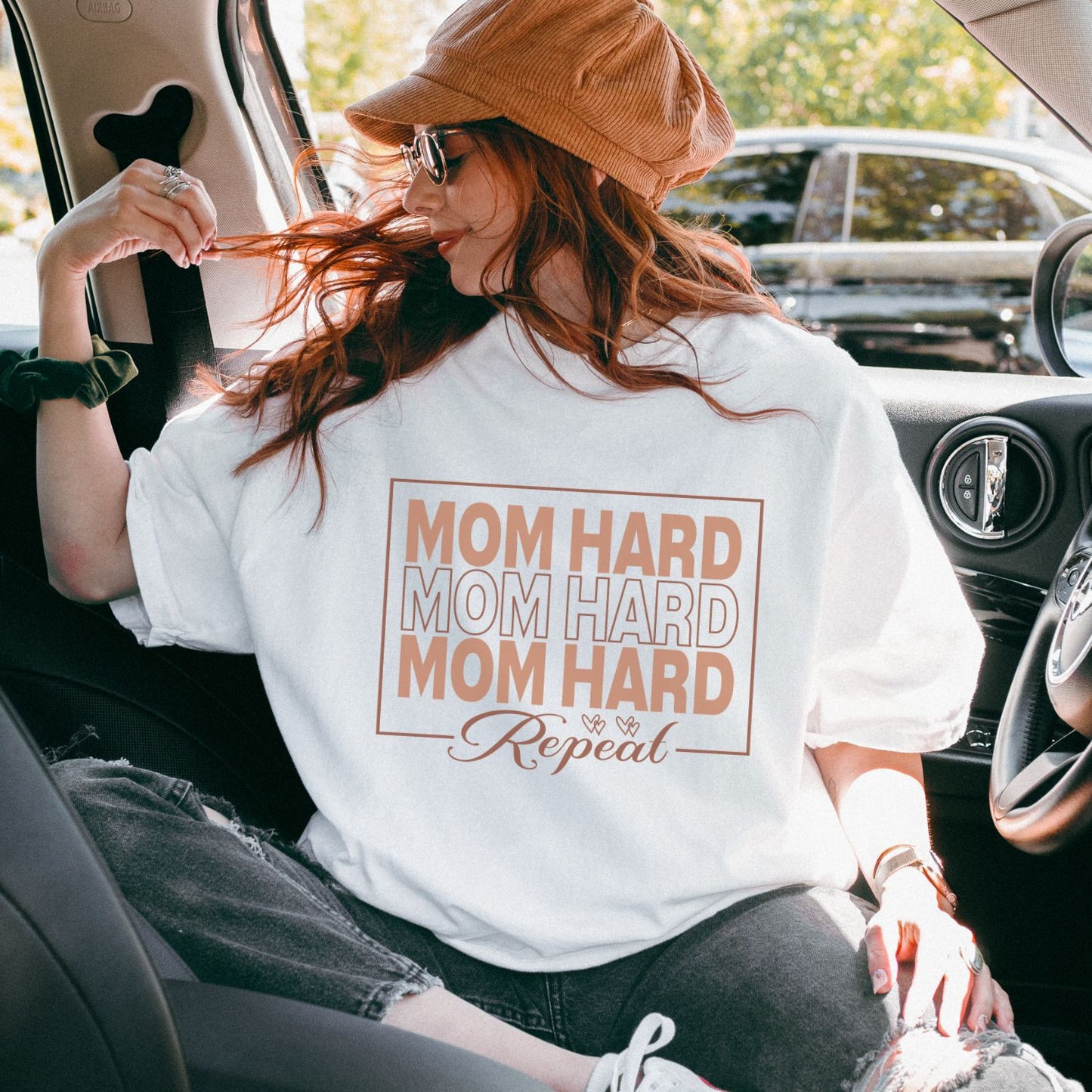 Mom Hard Repeat T-Shirt