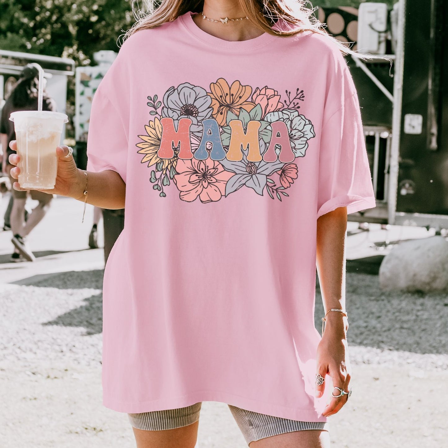 Retro Floral Mama T-Shirt