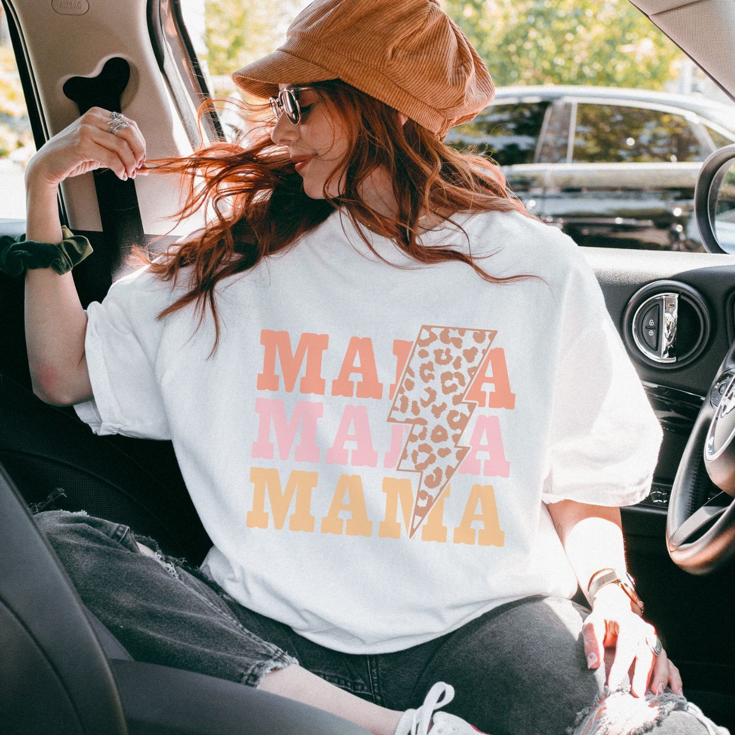 Mama Stacked Lightning T-Shirt