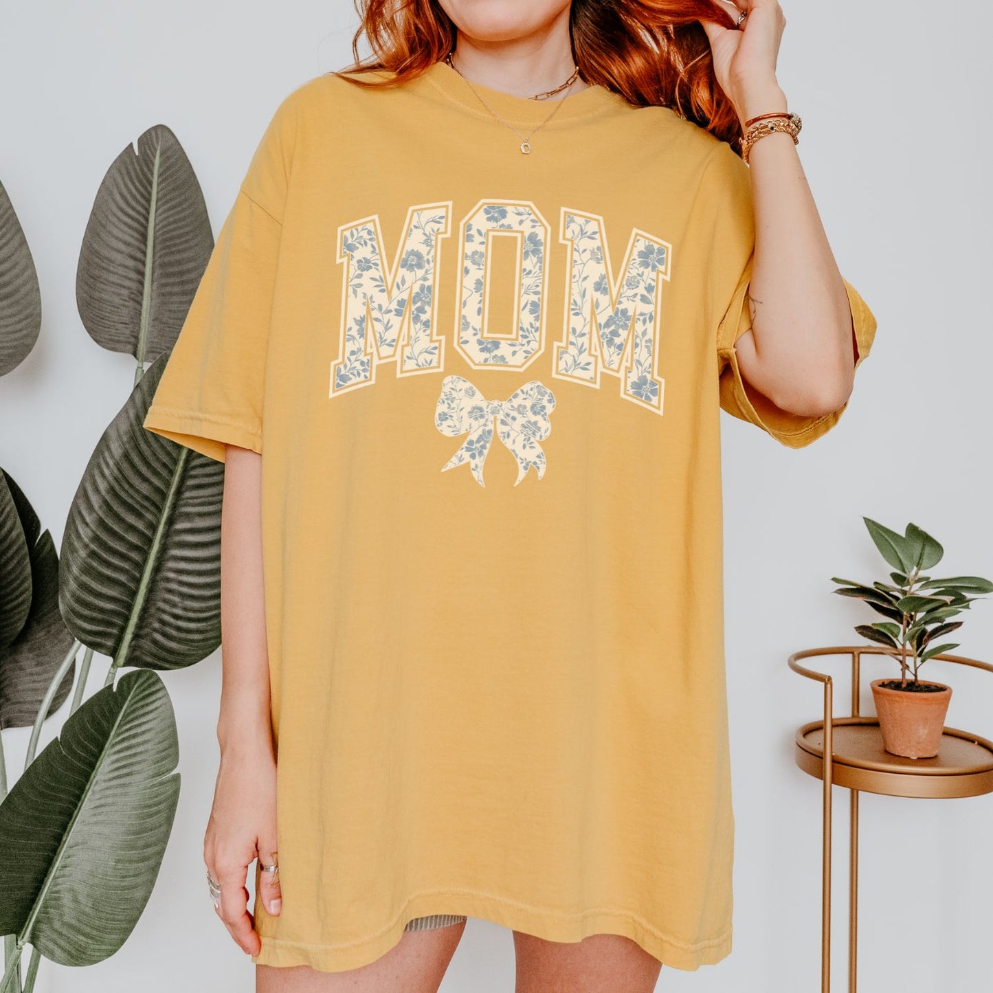Mom Chinoiserie Blue Coquette T-Shirt