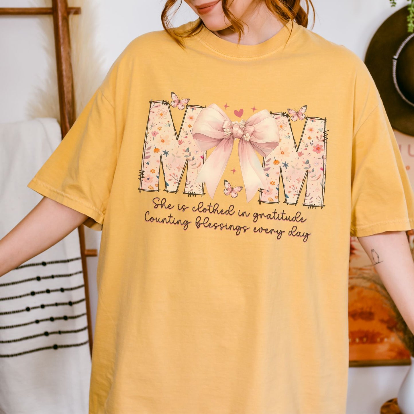 Mom She Is Clothed In Gratitude T-Shirt