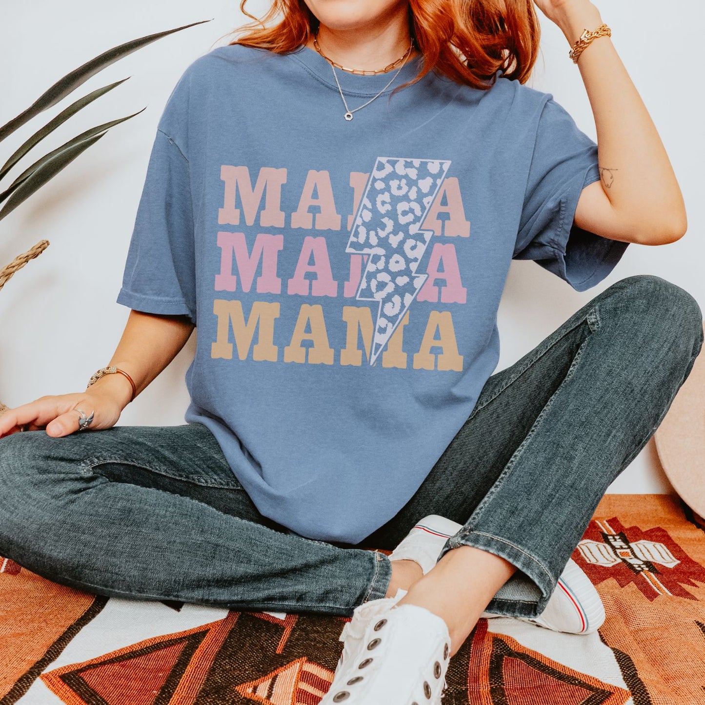 Mama Stacked Lightning T-Shirt