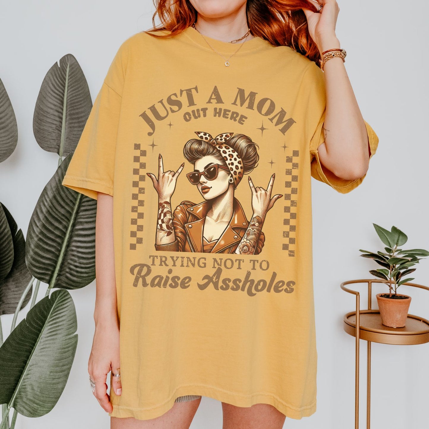 Just A Mom Out Here Funny T-Shirt