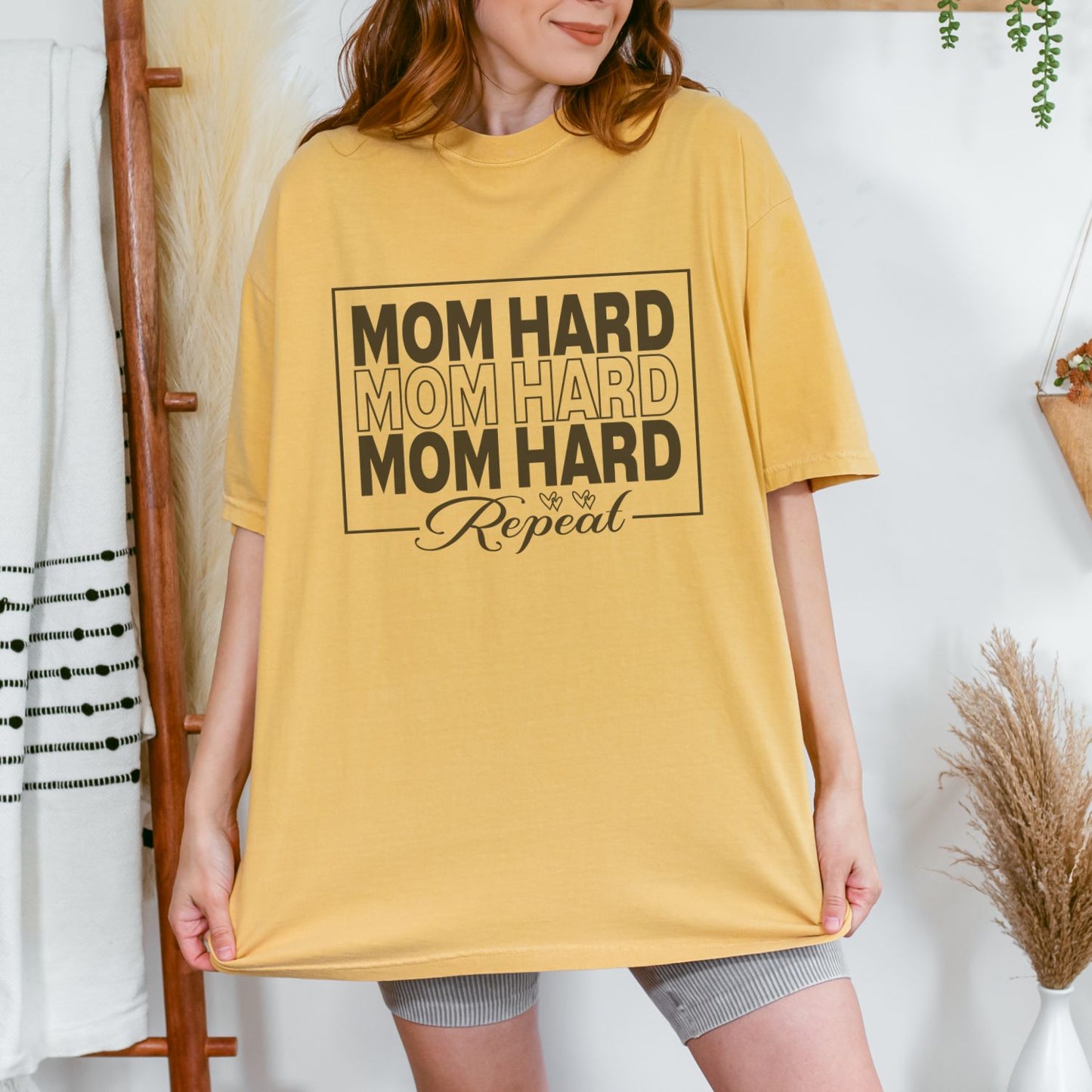 Mom Hard Repeat T-Shirt