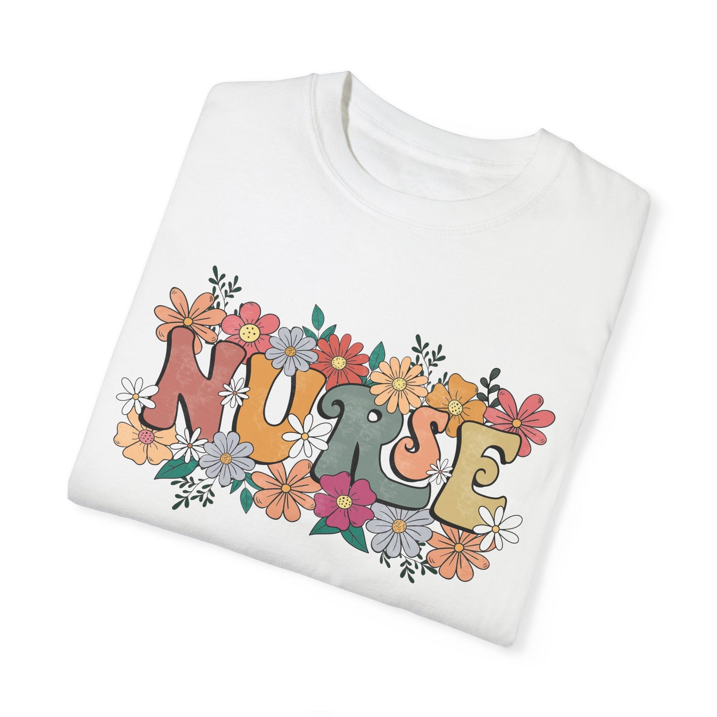 Nurse Retro Floral T-Shirt