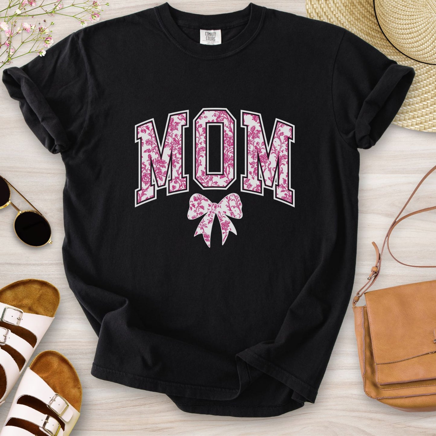 Mom Chinoiserie Pink T-Shirt