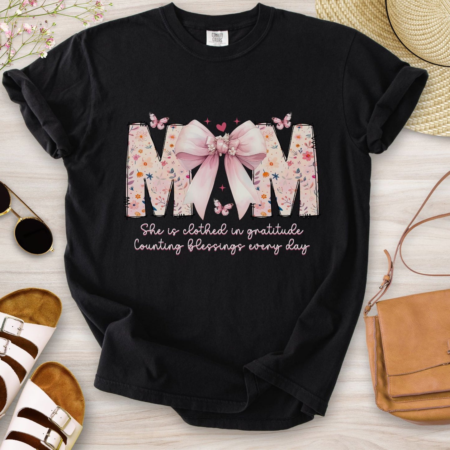 Mom She Is Clothed In Gratitude T-Shirt