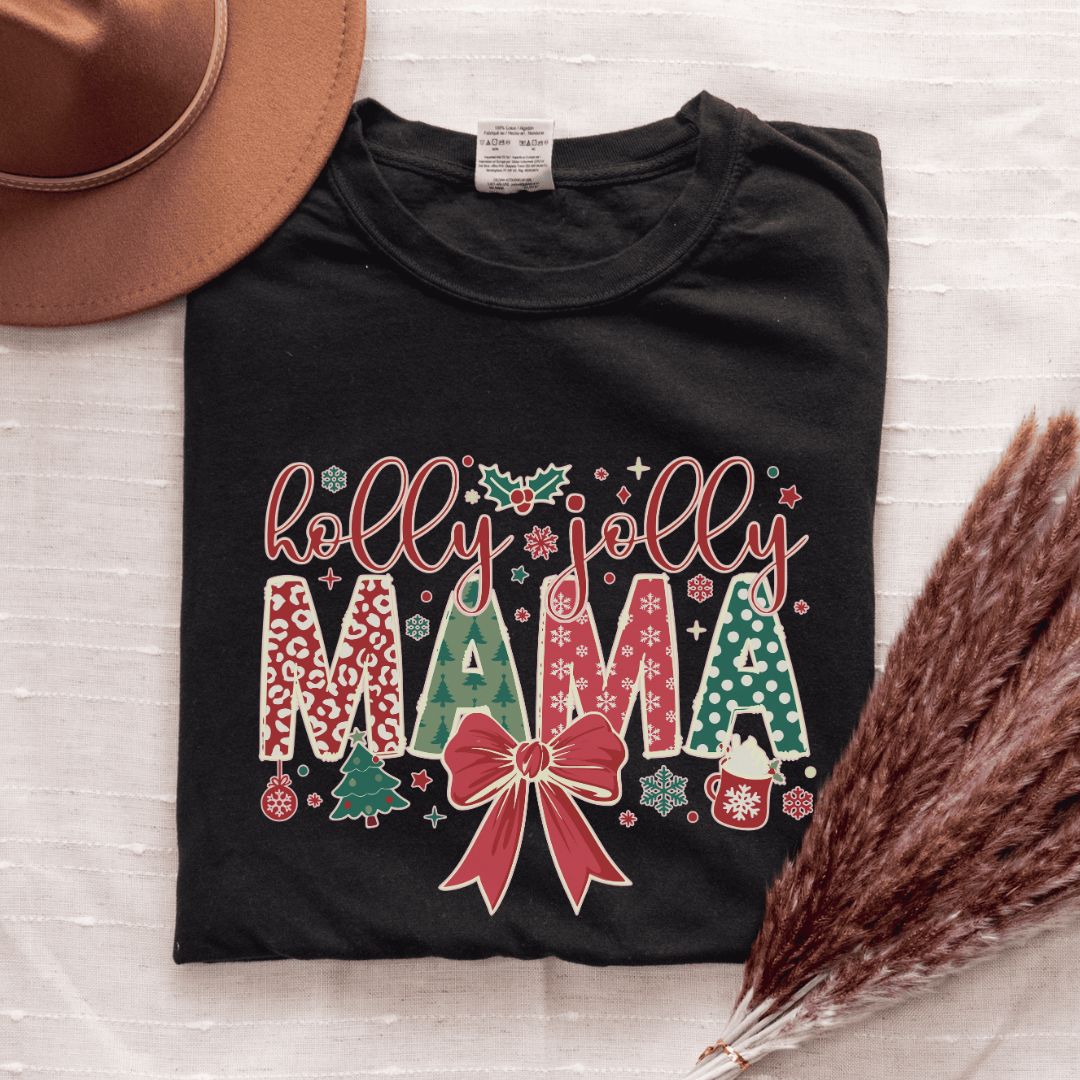 Holly Jolly Mama Coquette T-Shirt