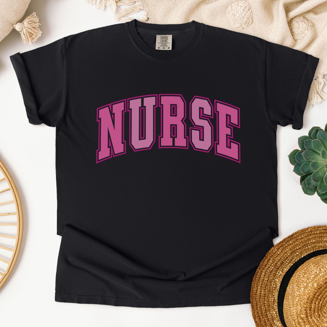 Nurse Varsity Pink T-Shirt