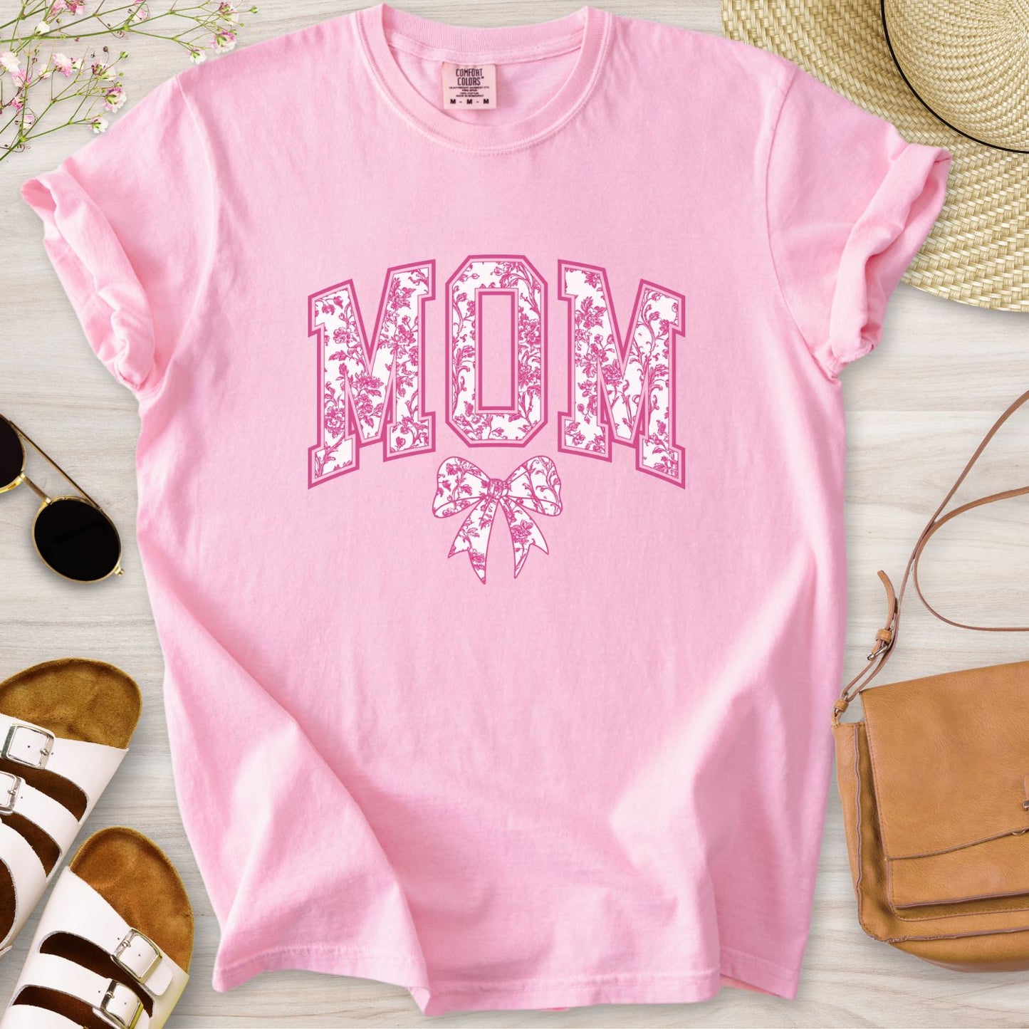 Mom Chinoiserie Pink T-Shirt