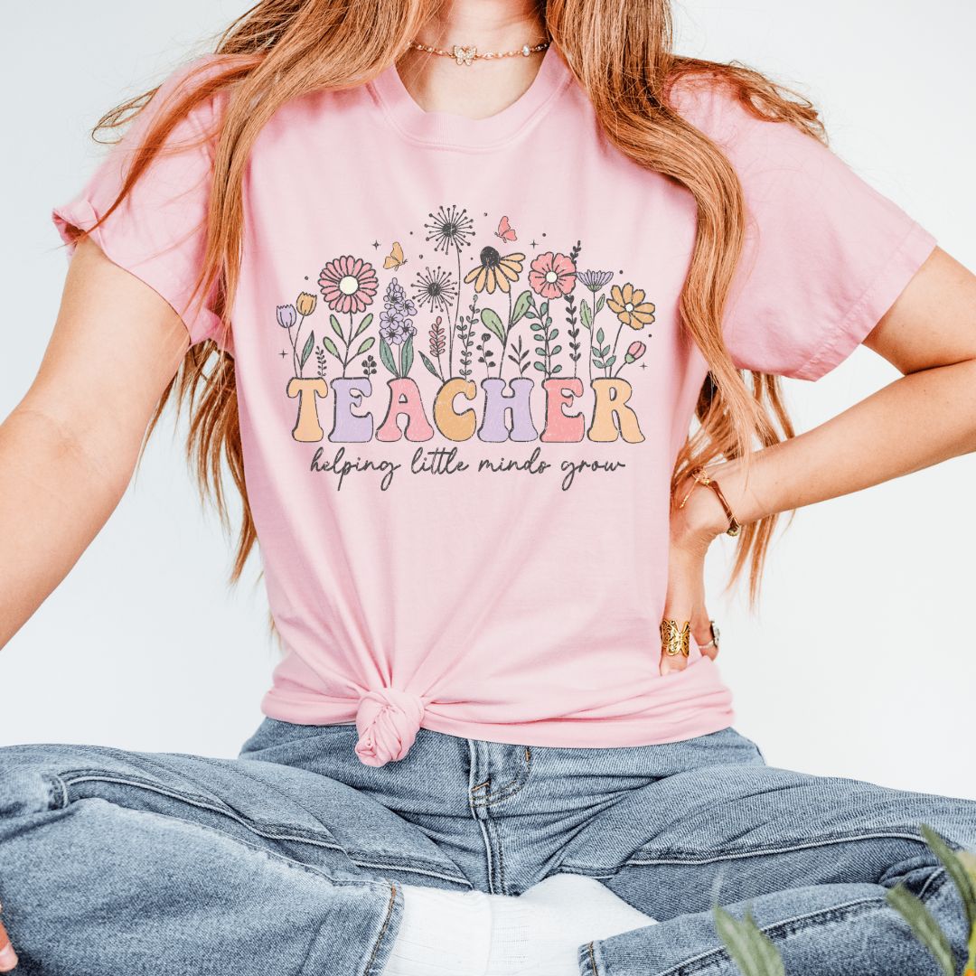 TEACHER Helping Little Minds Grow T-Shirt