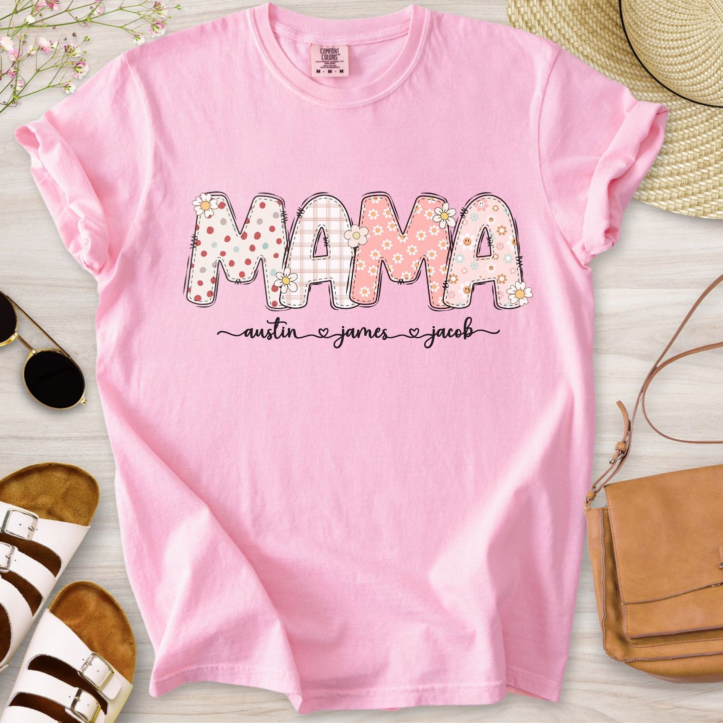 Personalized MAMA Floral T-Shirt