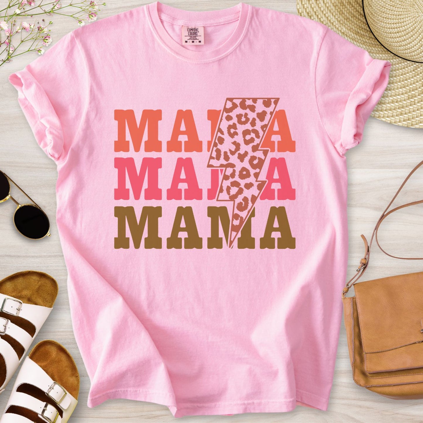 Mama Stacked Lightning T-Shirt