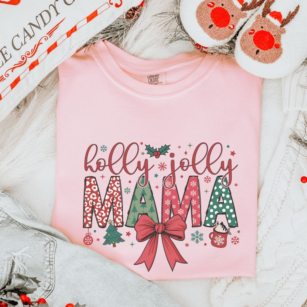 Holly Jolly Mama Coquette T-Shirt