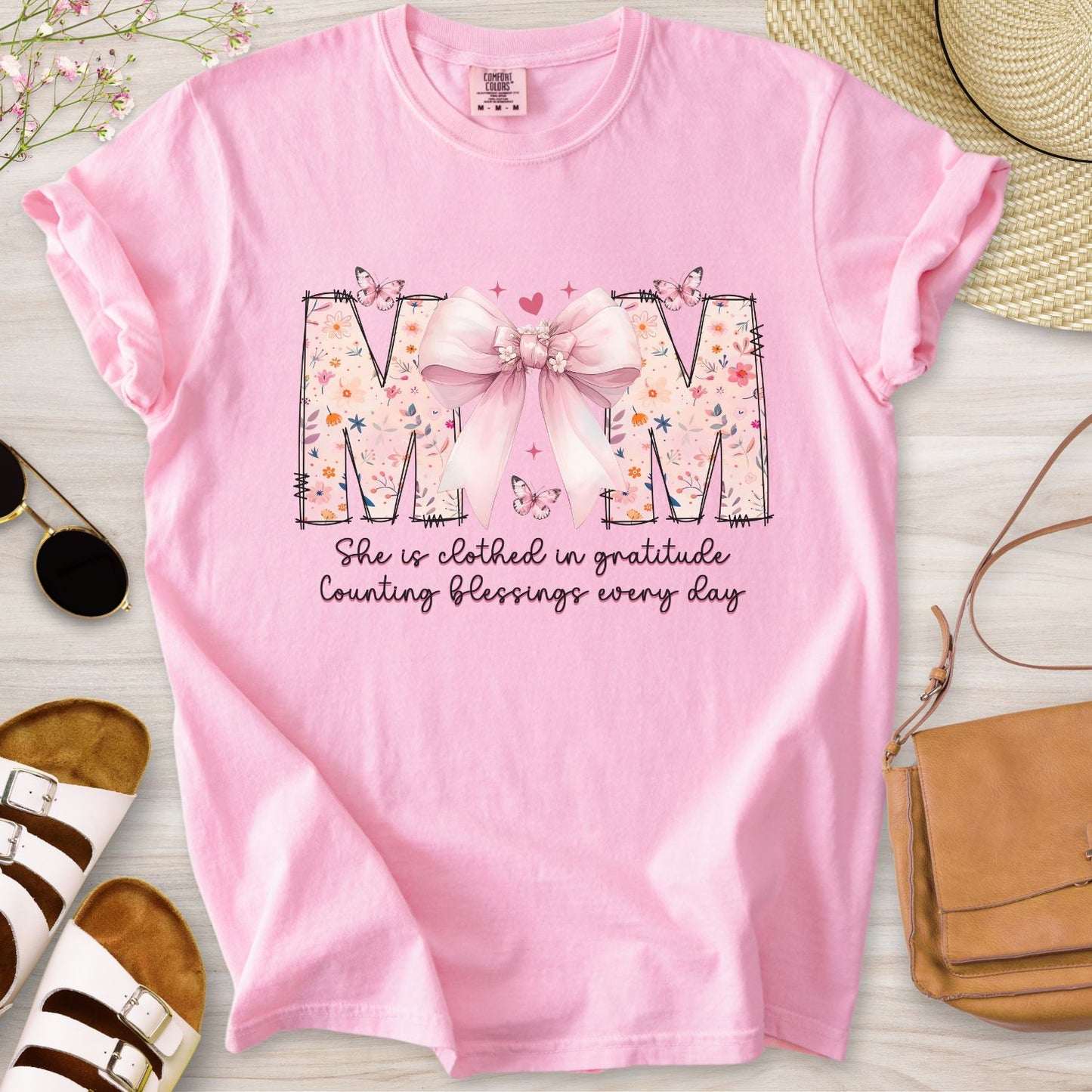 Mom She Is Clothed In Gratitude T-Shirt