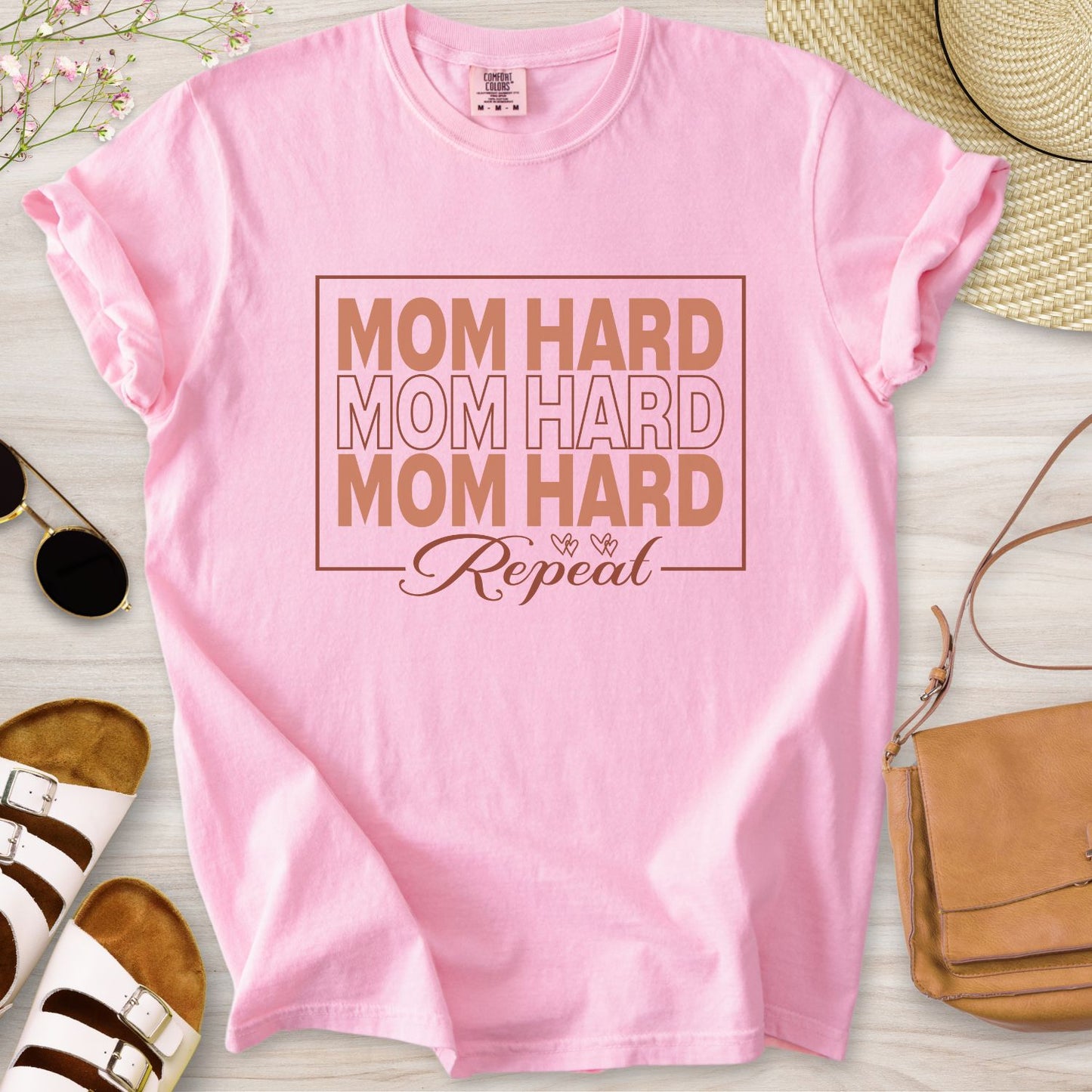 Mom Hard Repeat T-Shirt