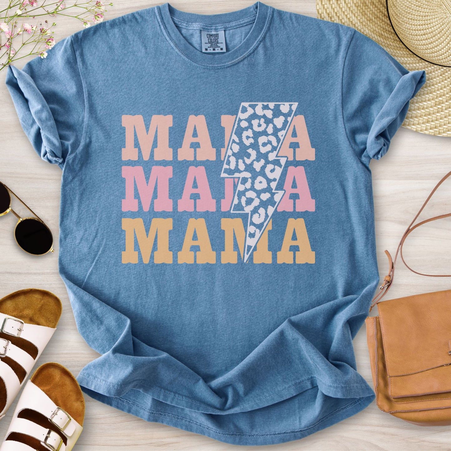 Mama Stacked Lightning T-Shirt
