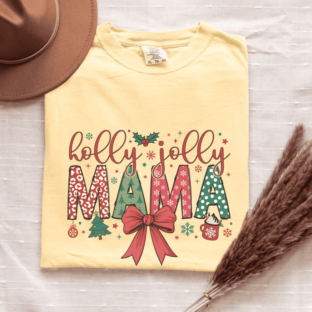 Holly Jolly Mama Coquette T-Shirt