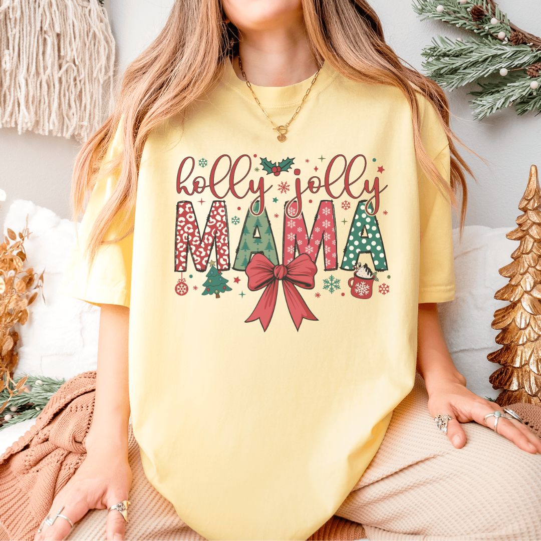 Holly Jolly Mama Coquette T-Shirt