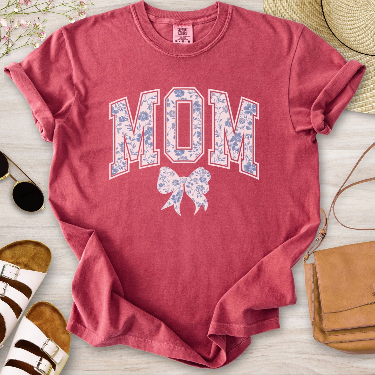 Mom Chinoiserie Blue Coquette T-Shirt