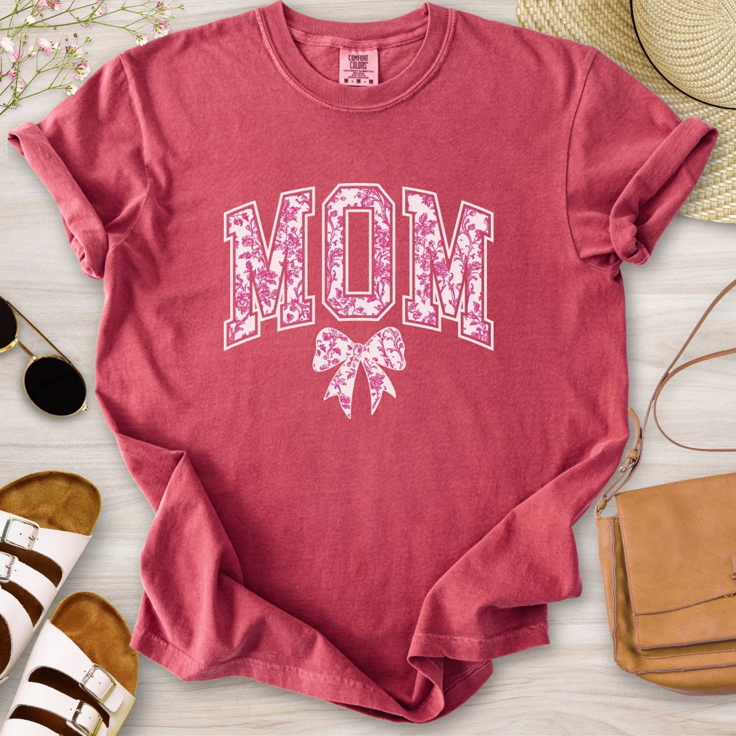 Mom Chinoiserie Pink T-Shirt