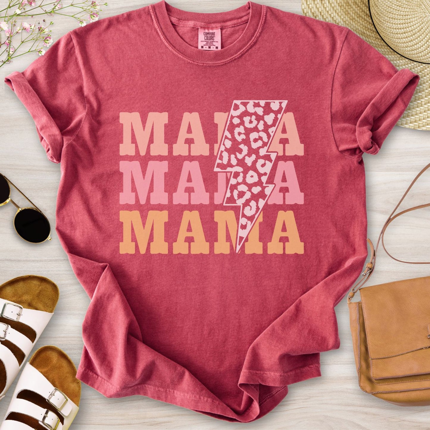 Mama Stacked Lightning T-Shirt