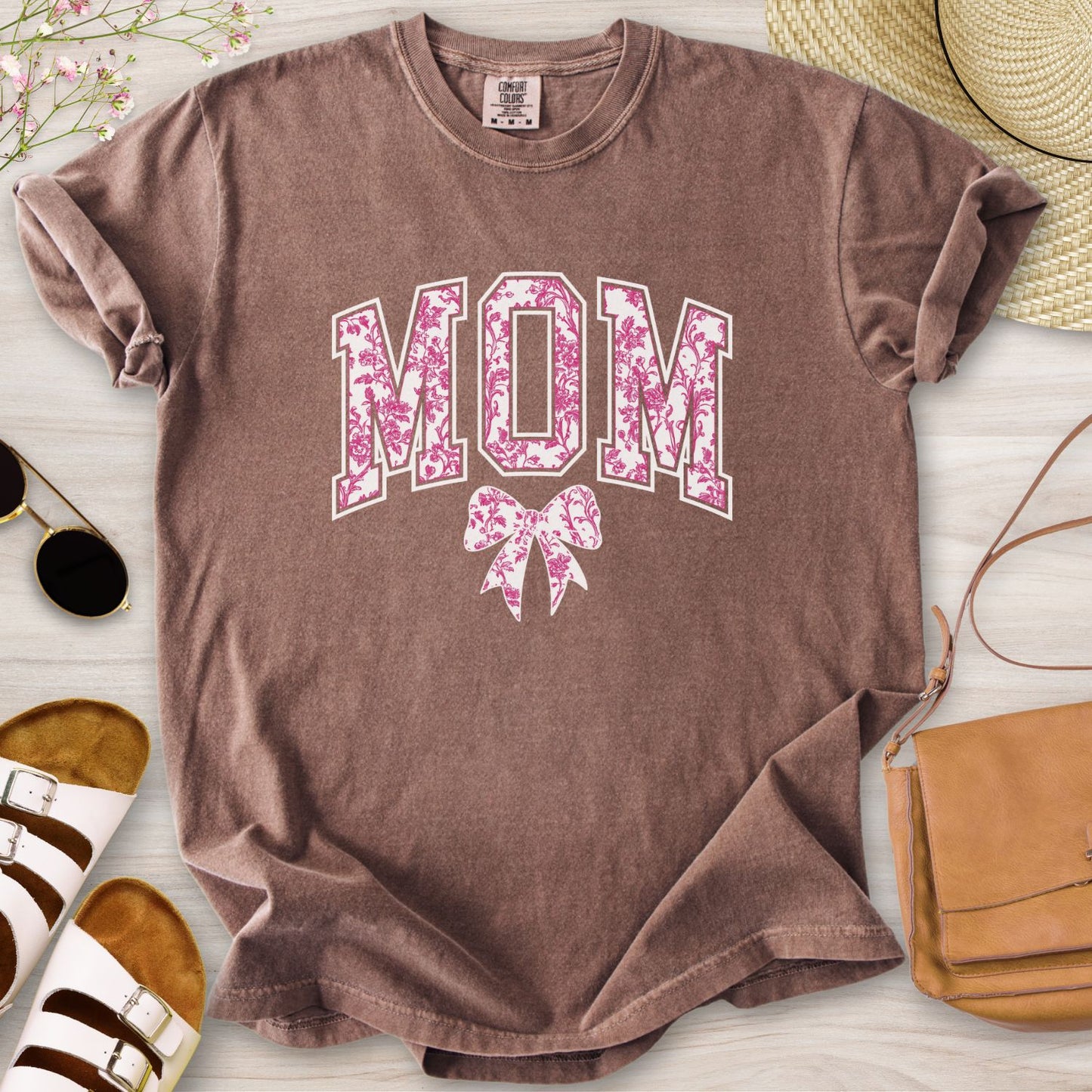 Mom Chinoiserie Pink T-Shirt