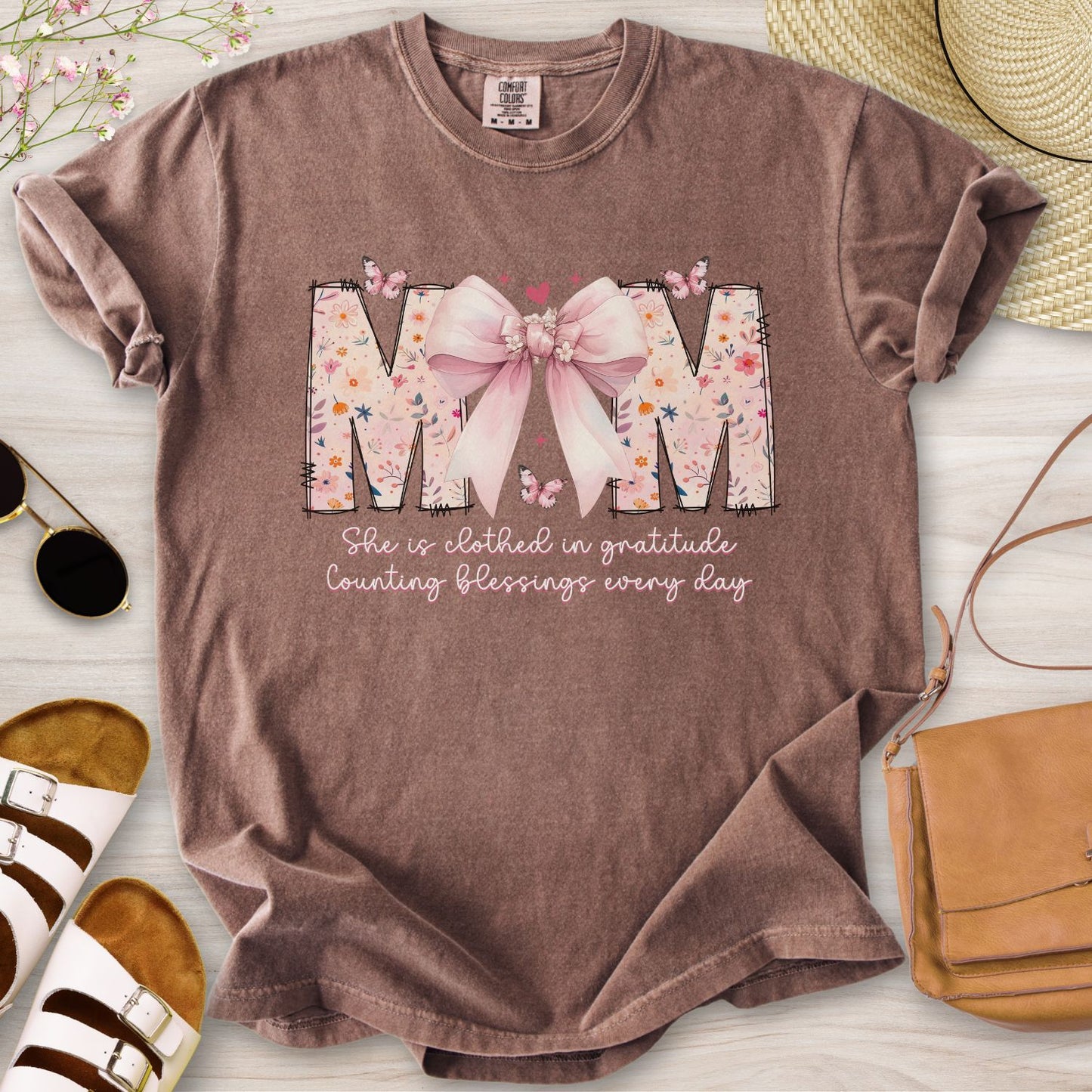 Mom She Is Clothed In Gratitude T-Shirt