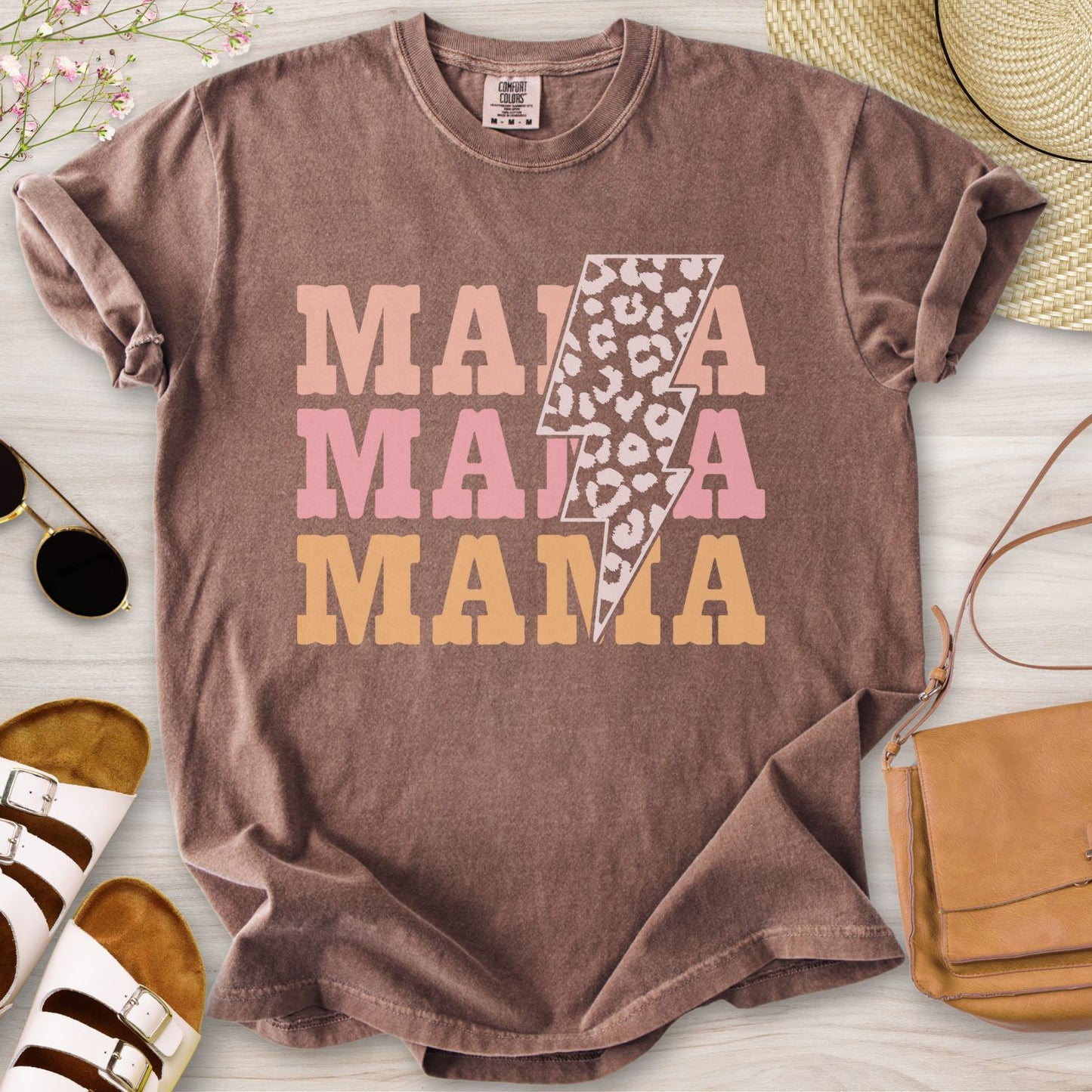 Mama Stacked Lightning T-Shirt