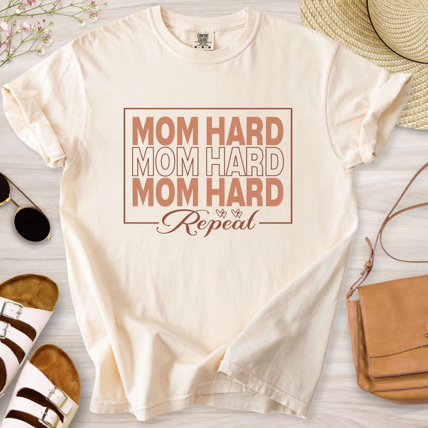 Mom Hard Repeat T-Shirt