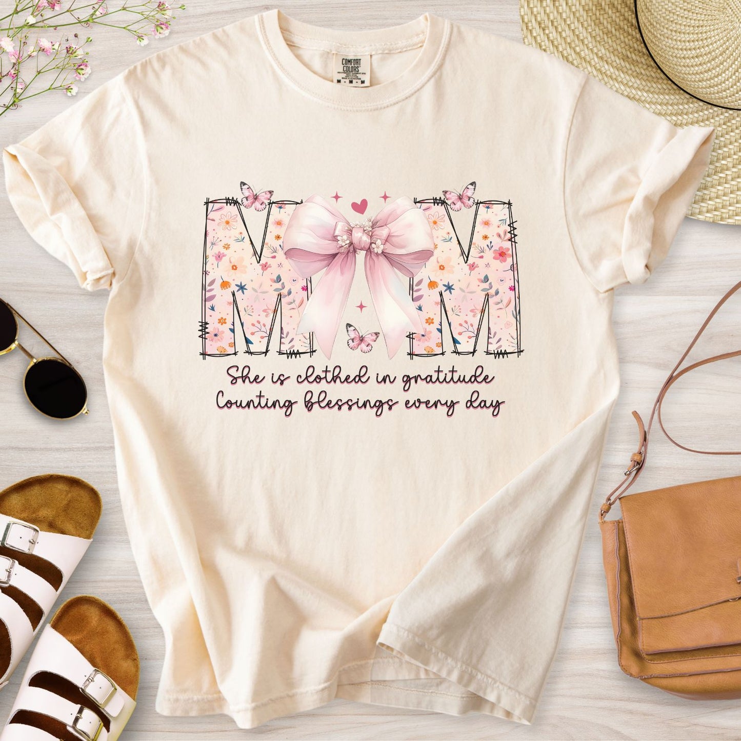 Mom She Is Clothed In Gratitude T-Shirt