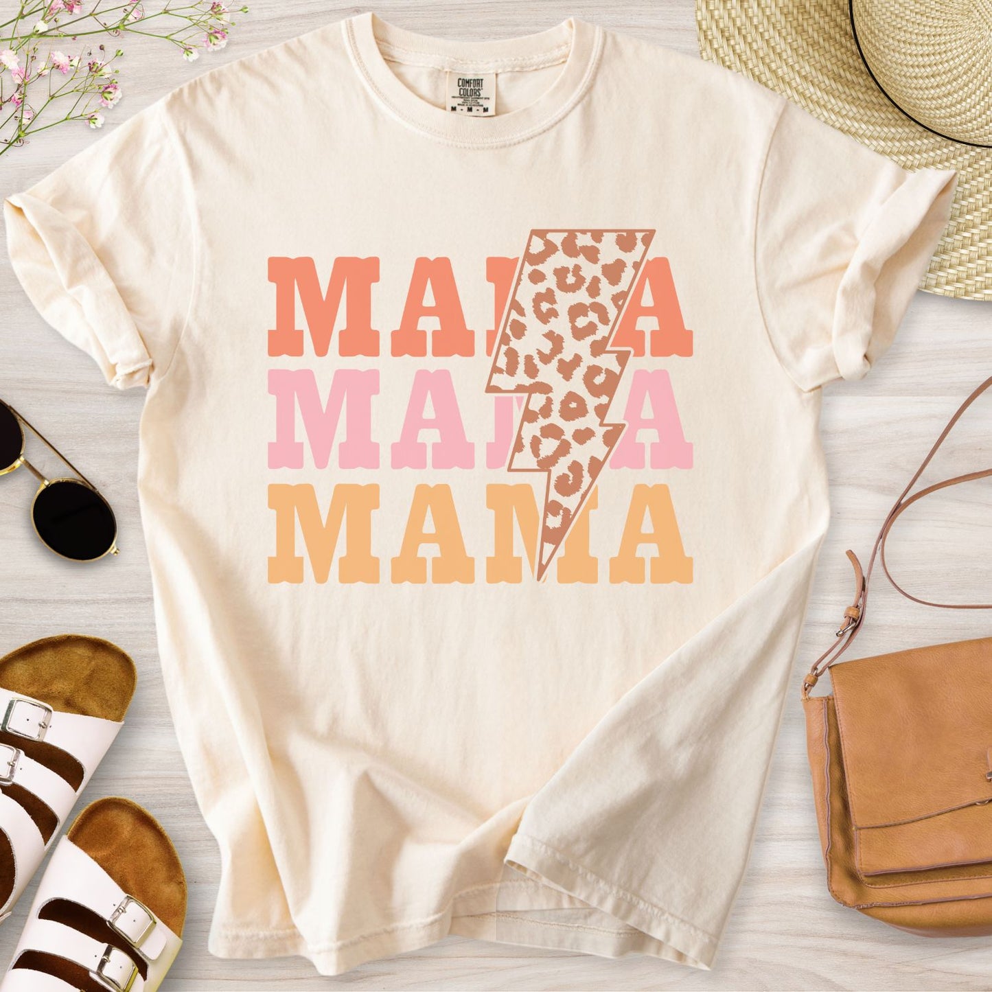 Mama Stacked Lightning T-Shirt