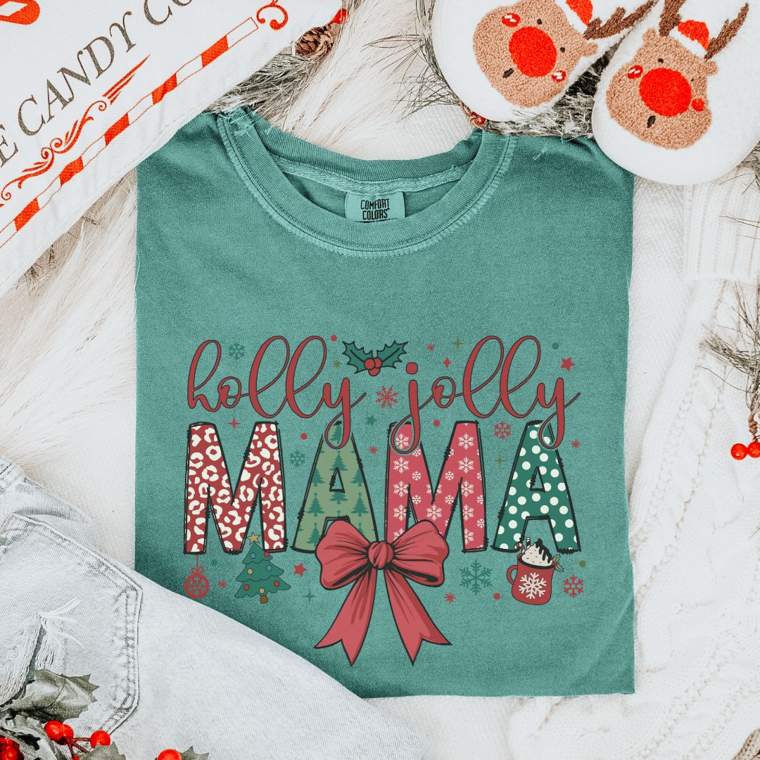 Holly Jolly Mama Coquette T-Shirt