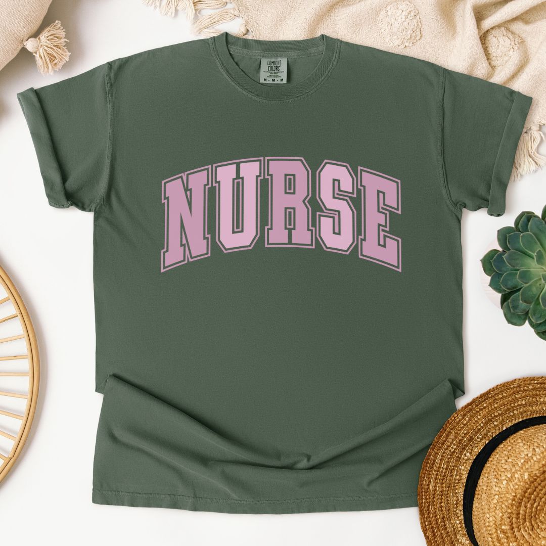Nurse Varsity Pink T-Shirt