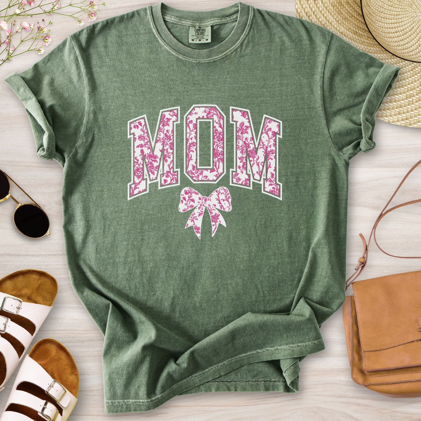 Mom Chinoiserie Pink T-Shirt