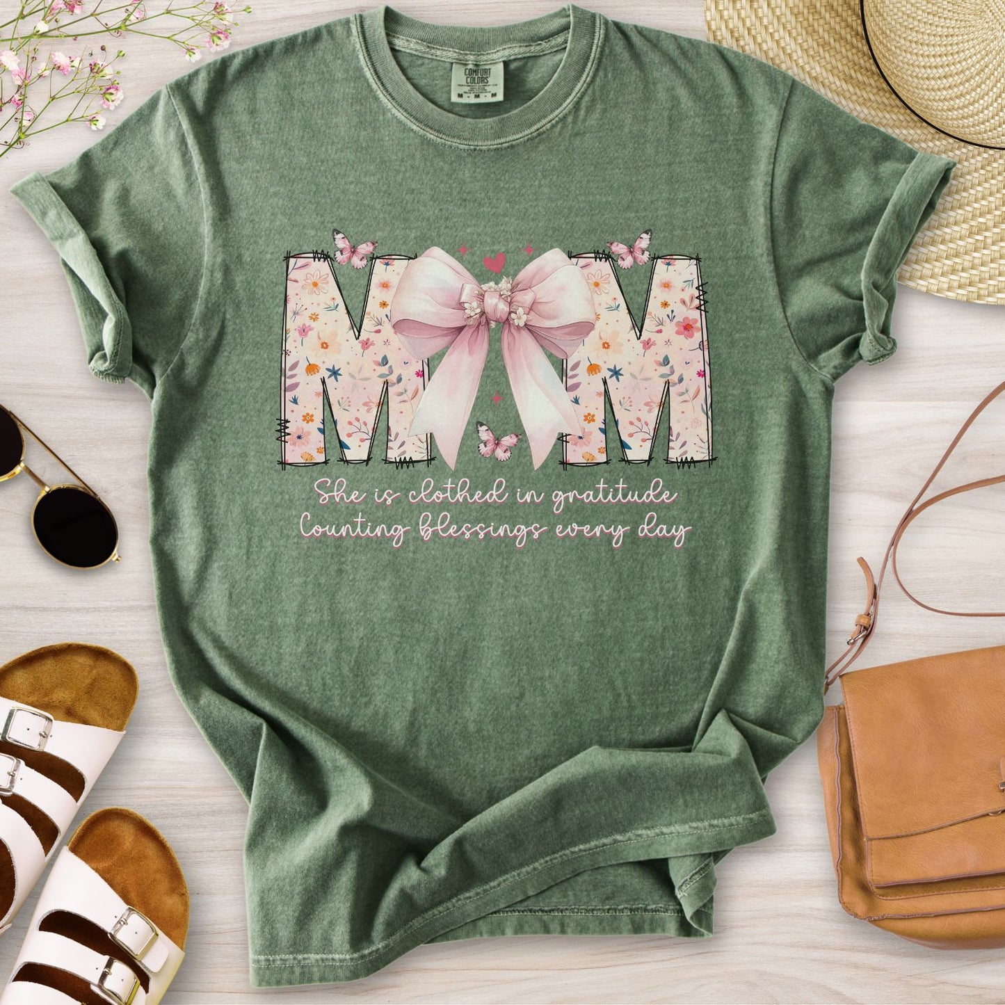 Mom She Is Clothed In Gratitude T-Shirt