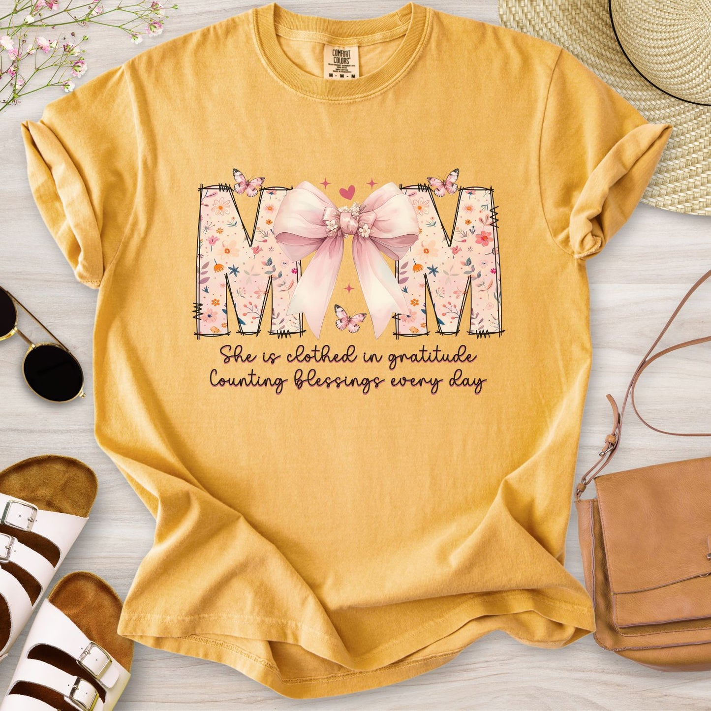Mom She Is Clothed In Gratitude T-Shirt