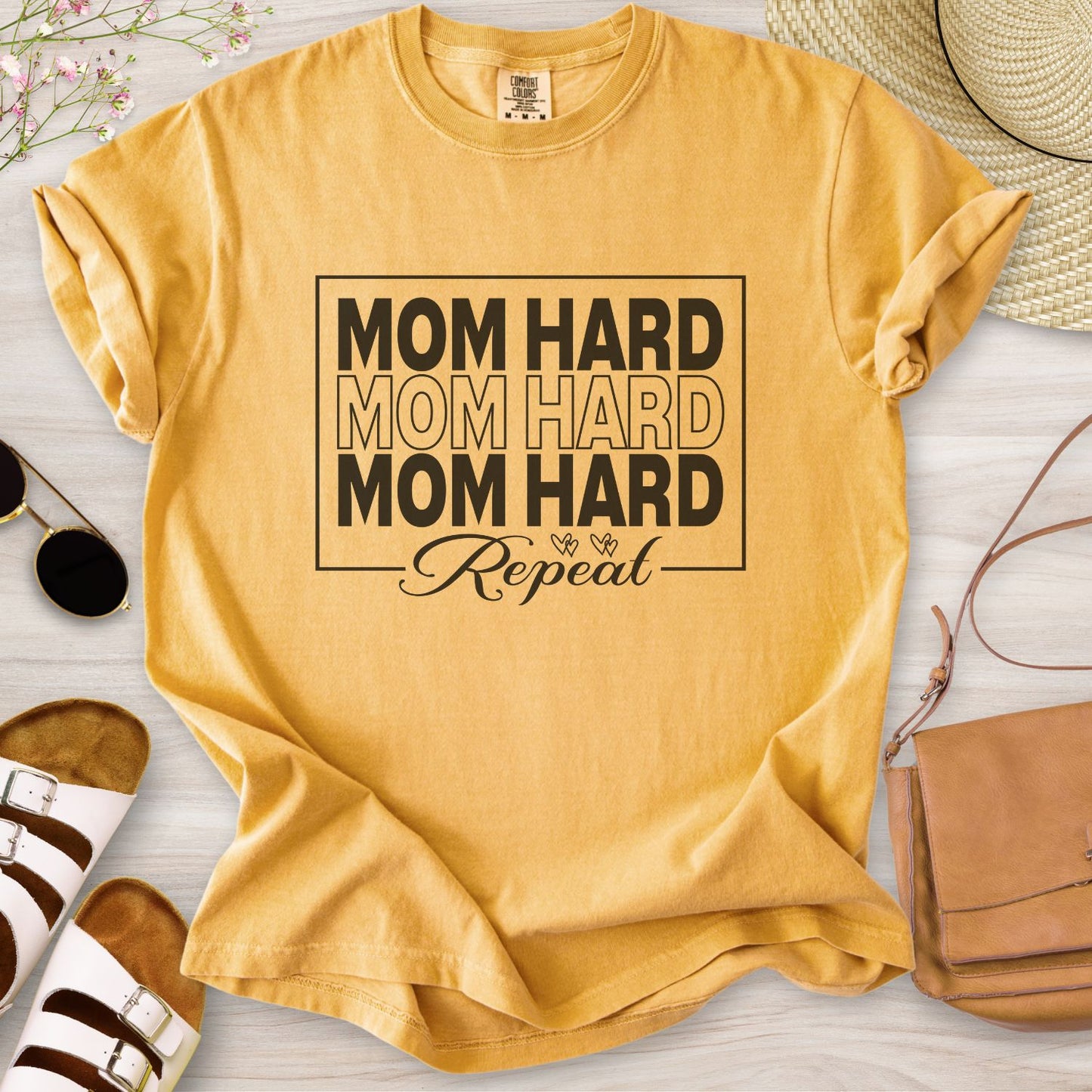 Mom Hard Repeat T-Shirt