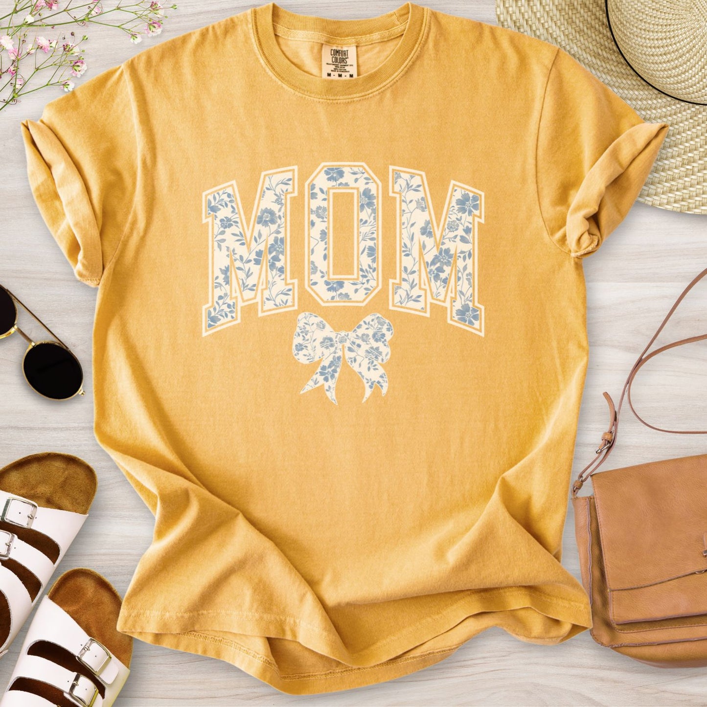 Mom Chinoiserie Blue Coquette T-Shirt