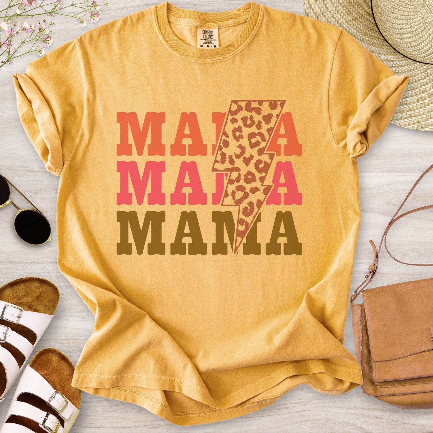 Mama Stacked Lightning T-Shirt