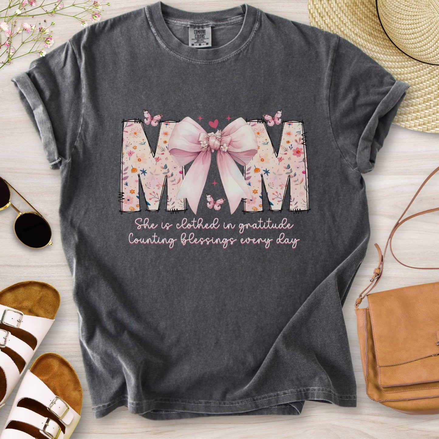 Mom She Is Clothed In Gratitude T-Shirt