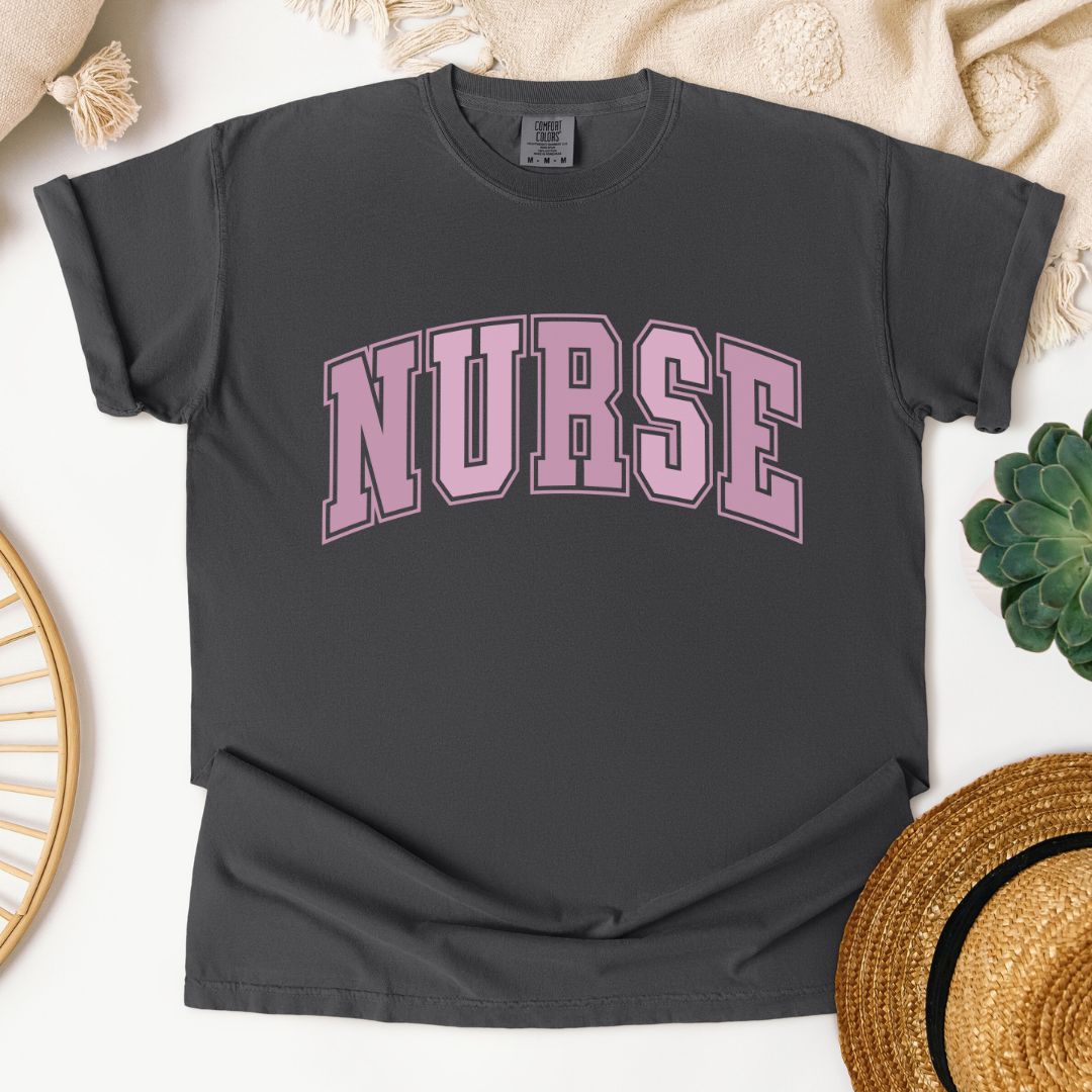 Nurse Varsity Pink T-Shirt