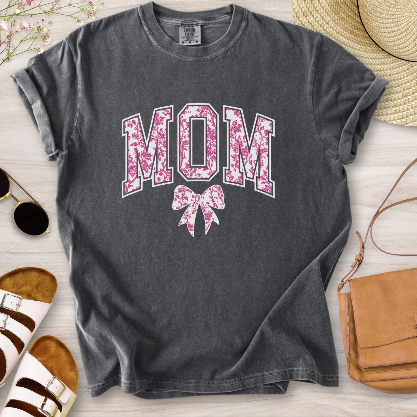 Mom Chinoiserie Pink T-Shirt