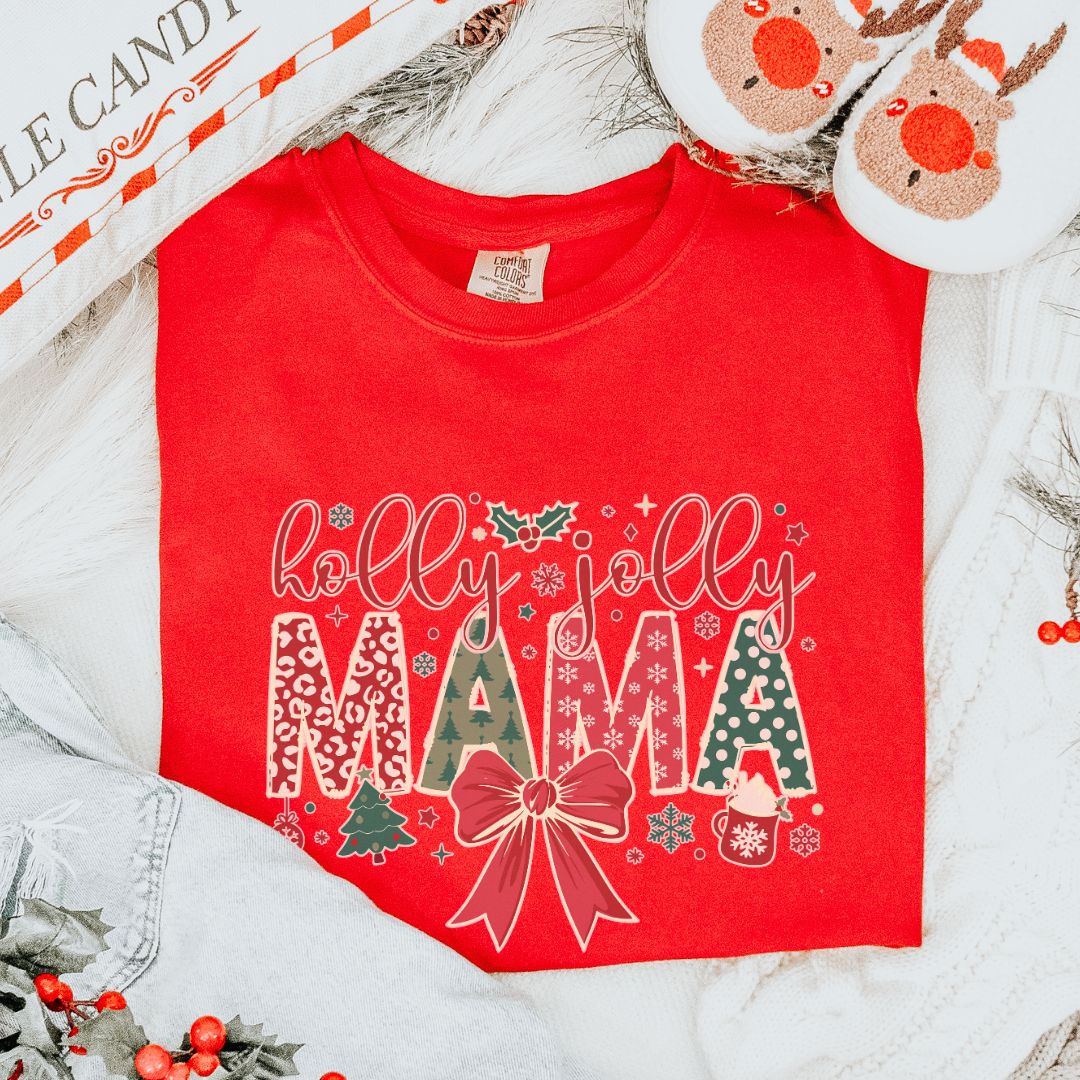 Holly Jolly Mama Coquette T-Shirt