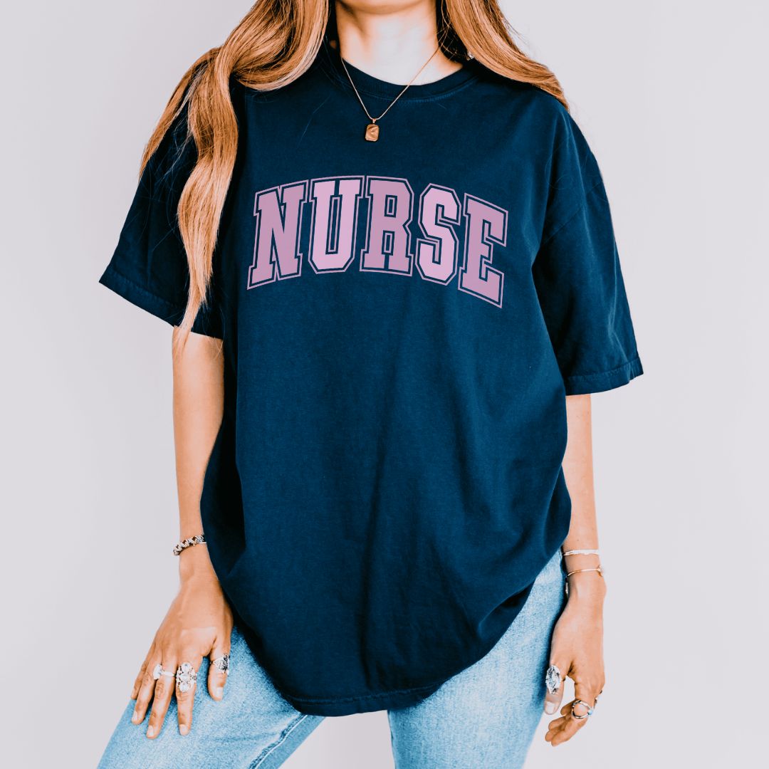 Nurse Varsity Pink T-Shirt