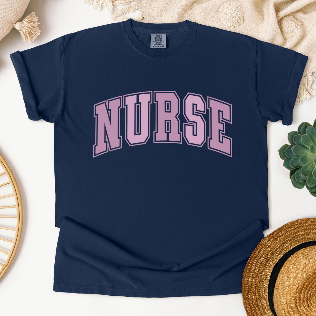 Nurse Varsity Pink T-Shirt